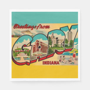Servilleta De Papel Tarjeta postal de saludo de Gary Indiana