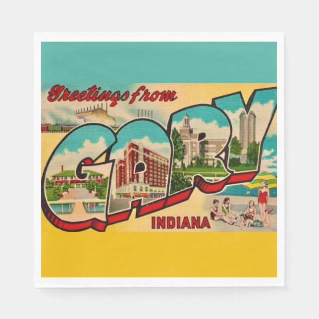 Servilleta De Papel Tarjeta postal de saludo de Gary Indiana (Anverso)