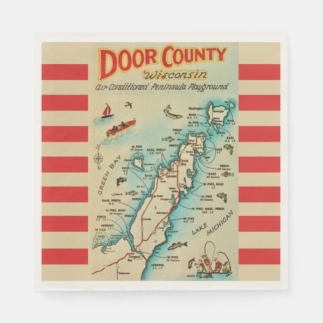 Servilleta De Papel Tarjeta postal de un antiguo mapa del condado de D (Anverso)