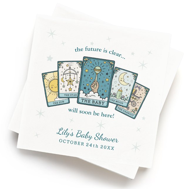 Servilleta De Papel Tarot Baby Shower Personalized Paper Napkin (Subido por el creador)
