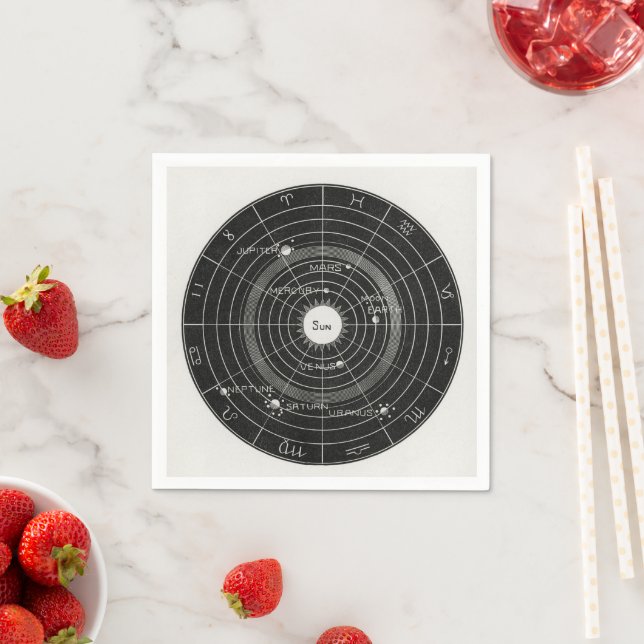 Servilleta De Papel tarot, bruja, signo del zodiaco, espacio, mágico,  (In situ)