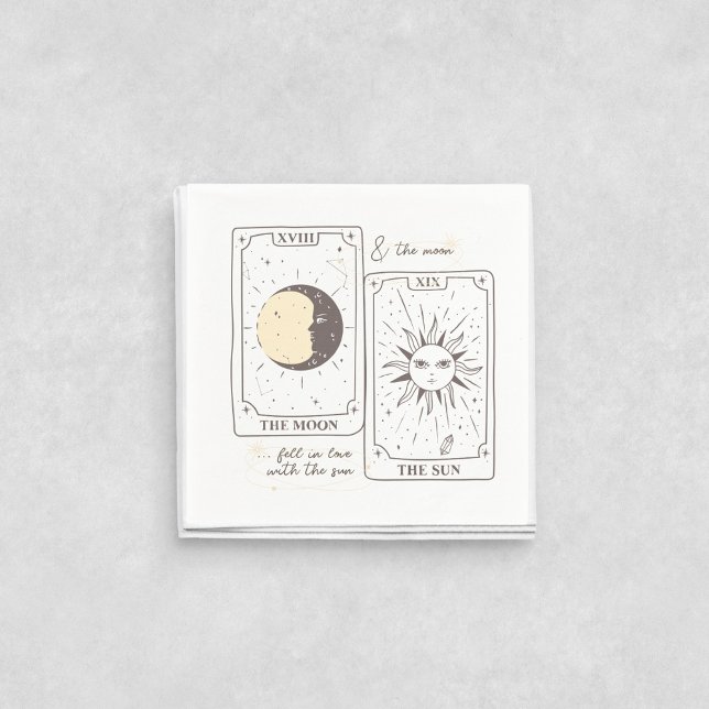 Servilleta De Papel Tarot Cards | Ducha de novia | BODA | Neutros (Subido por el creador)