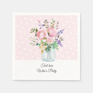 Servilleta De Papel tarro de albañil, cumpleaños adulto, boda, floral