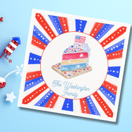 Servilleta De Papel Tarta de agua del 4 de julio de fiesta