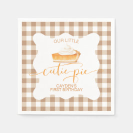 Servilleta De Papel Tarta de calabaza Cutie Pie cuadros de otoño Prime