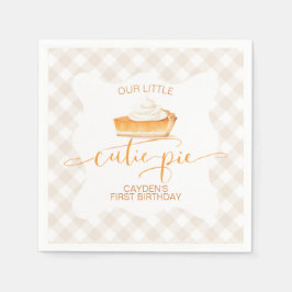 Servilleta De Papel Tarta de calabaza Cutie Pie cuadros de otoño Prime