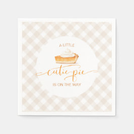 Servilleta De Papel Tarta de calabaza Cutie Pie ducha de bebé de cuadr