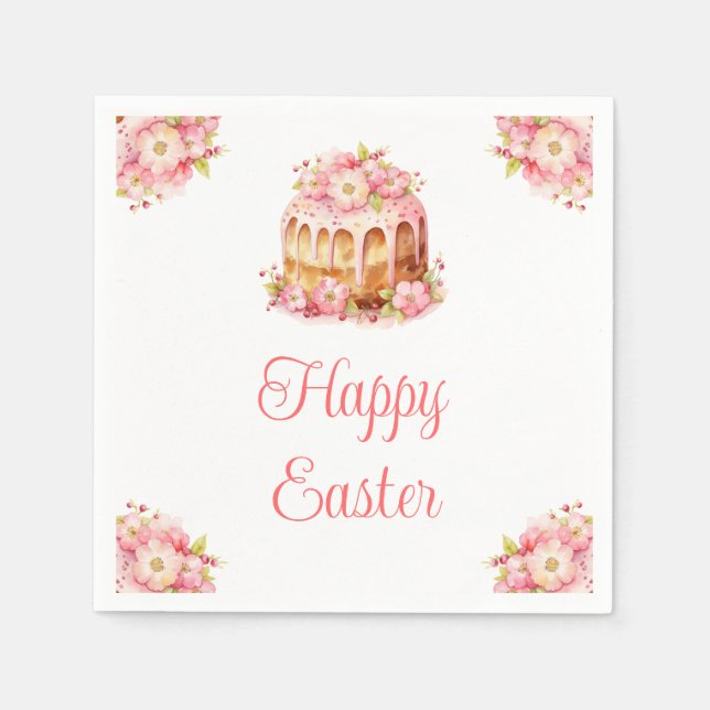 Servilleta De Papel Tarta de primavera brunch de Pascua (Anverso)