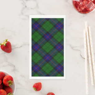 Servilleta De Papel tartan armstrong azul y verde a cuadros