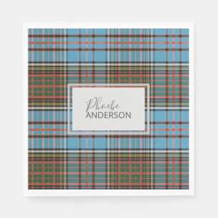 Servilleta De Papel Tartan Clan Anderson Plaid Check Papel Personaliza