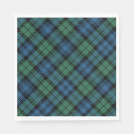 Servilleta De Papel Tartán Clan Campbell Blue Green CheckPattern