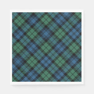 Servilleta De Papel Tartán Clan Campbell Blue Green CheckPattern