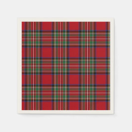 Servilleta De Papel Tartan Clan Stewart Plaid Red Check Holiday Paper