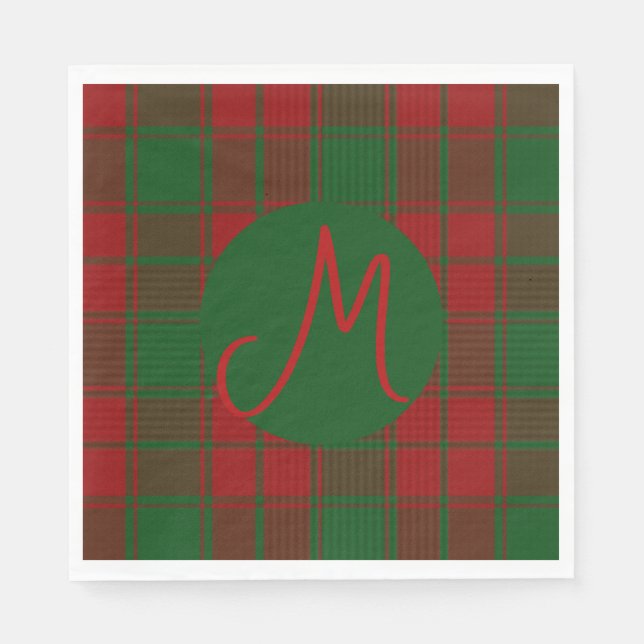 Servilleta De Papel Tartan de Middleton Monogramado (Anverso)