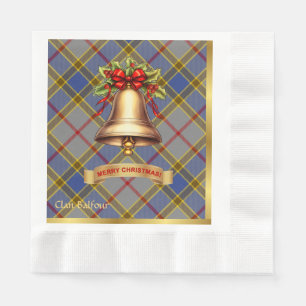 Servilleta De Papel Tartan de Navidad Personalizado Balfour