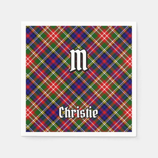 Servilleta De Papel Tartan del Clan Christie (Anverso)