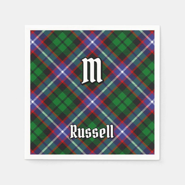 Servilleta De Papel Tartan del Clan Russell (Anverso)
