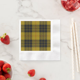 Servilleta De Papel tartan MacLeod amarillo cuadros negros