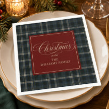Tartan Plaid Marítimo Verde Bosque Navidad Familia