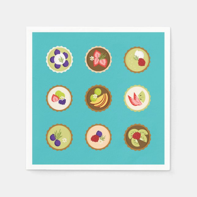 Servilleta De Papel Tartas de Frutas (Anverso)