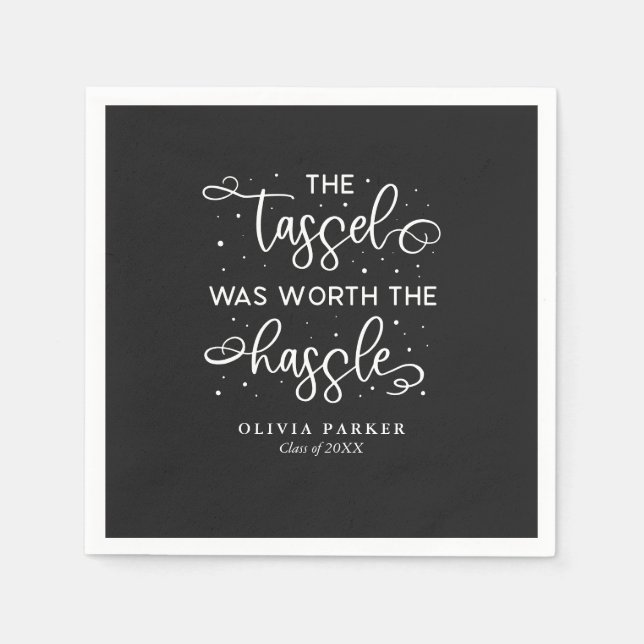 Servilleta De Papel Tassel Valía La Fiesta De Graduación De Los Diablo (Anverso)