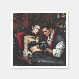 Servilleta De Papel Tatuaje de hombre Chica lindo