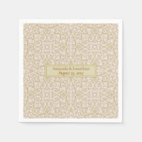 Taupe Monograma barroco Taupe Bodas