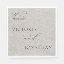 Servilleta De Papel Taupe y negro simple elegante