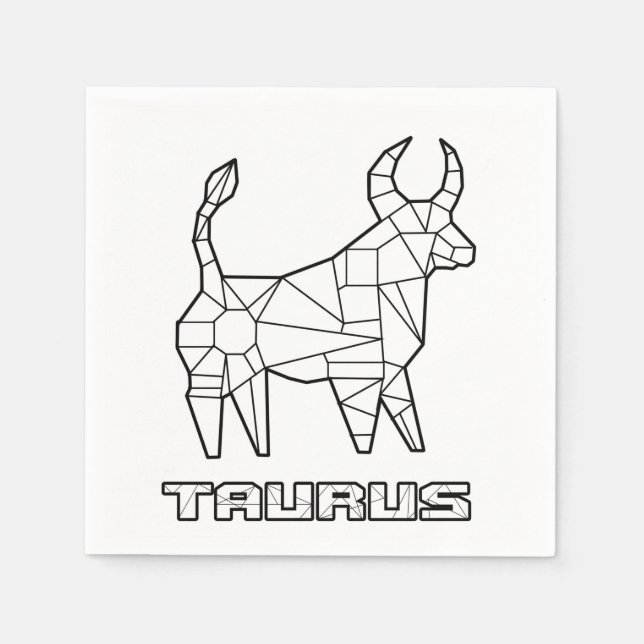 Servilleta De Papel Taurus Zodiac Rótulo Napkin (Anverso)
