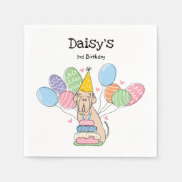 Servilleta De Papel Tawny Neapolitan Mastiff Partido de Cumpleaños de 