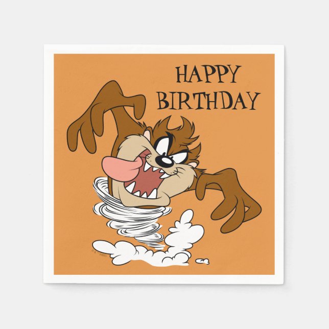 Servilleta De Papel TAZ™ Whirling Tornado (Anverso)