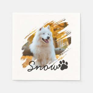 Servilleta De Papel Taza con Foto y Nombre de Mascota Personalizados c