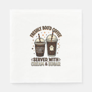Servilleta De Papel Taza de fantasma de Halloween de café recién hecho