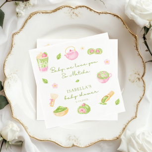 Servilleta De Papel Te Amamos Tanto Matcha Baby Girl Shower