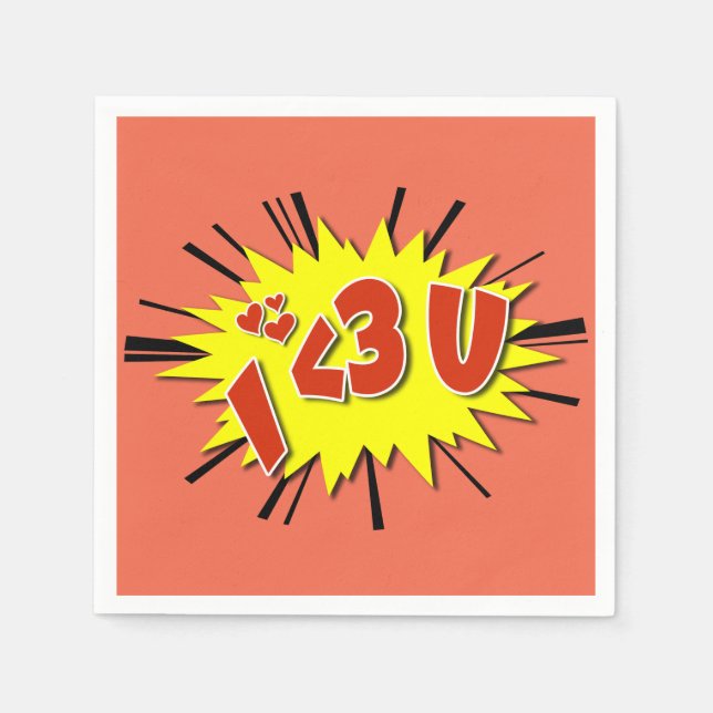 Servilleta De Papel Te amo (Anverso)