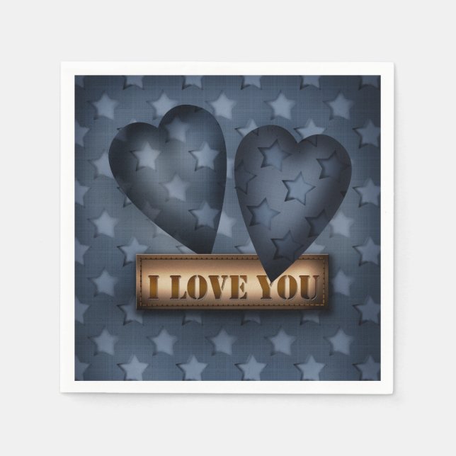 Servilleta De Papel Te amo (Anverso)