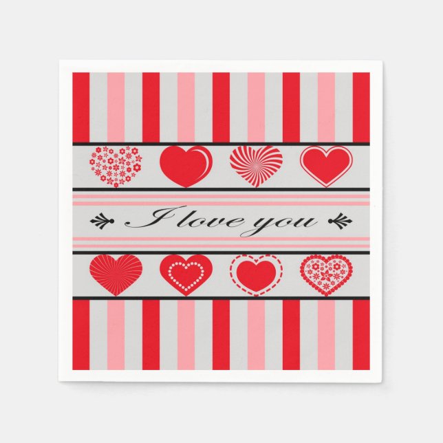 Servilleta De Papel Te amo (Anverso)