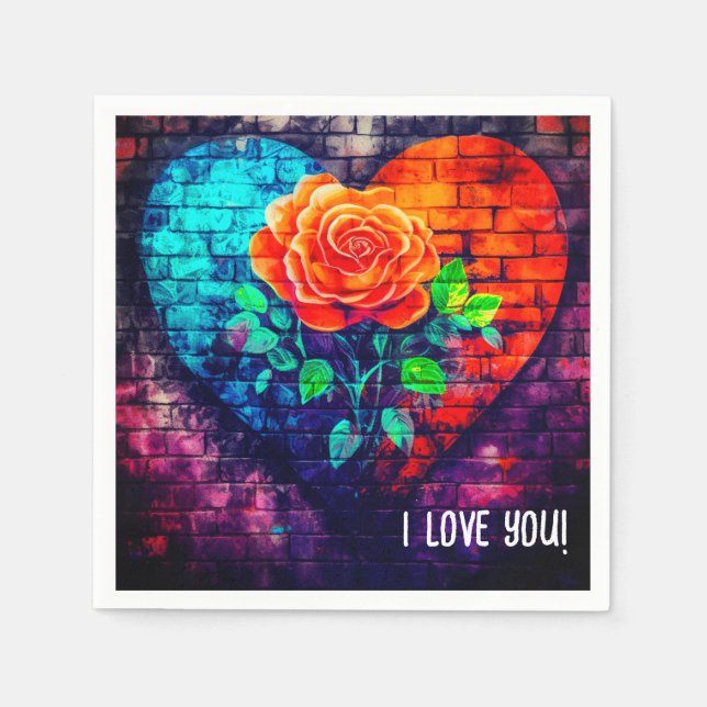 Servilleta De Papel Te Amo (Anverso)