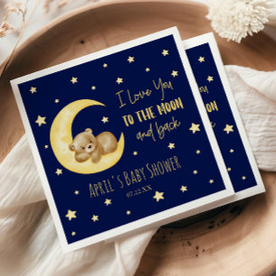 Servilleta De Papel Te Amo Hasta La Luna Teddy Bear Baby Shower
