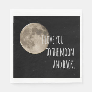 Servilleta De Papel Te Amo Hasta La Luna y De Regreso