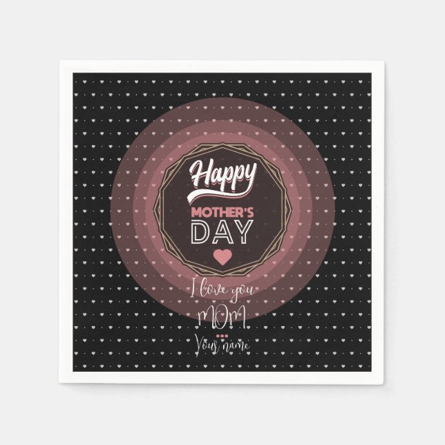 Servilleta De Papel Te amo mamá (Anverso)