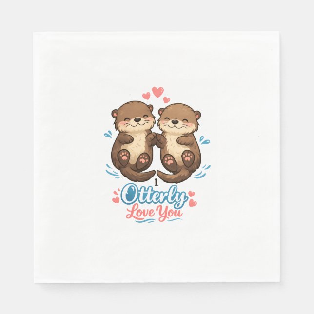 Servilleta De Papel Te Amo Ottermente (Anverso)