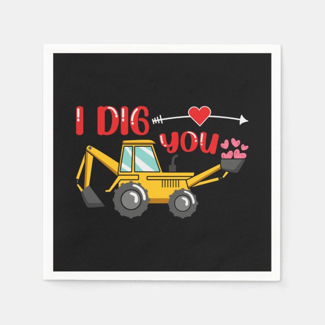 Servilleta De Papel Te Cavo Backhoe Valentine (Anverso)