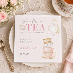 Servilleta De Papel Té con la futura mamá de la niña Shower