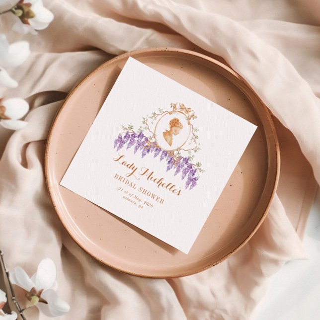 Servilleta De Papel Té de Despedida de Soltera Floral Regencia Wisteri (Subido por el creador)