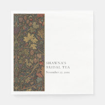 Té de ducha botánico elegante de cottage vintage d