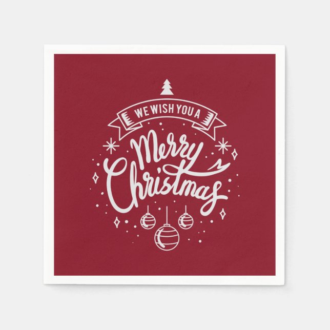 Servilleta De Papel Te deseamos una feliz Navidad (Anverso)