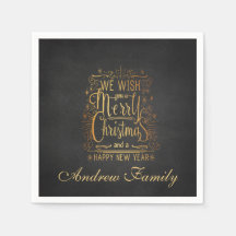 Te deseamos una Napkin personalizada navideña