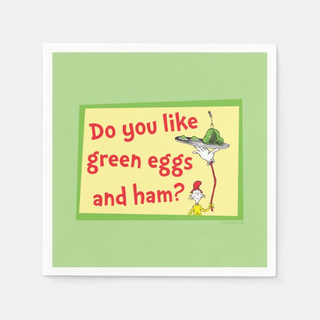 Servilleta De Papel ¿Te gustan los huevos verdes con jamón? (Anverso)