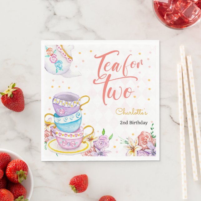 Servilleta De Papel Té para dos, cumpleaños de té (In situ)